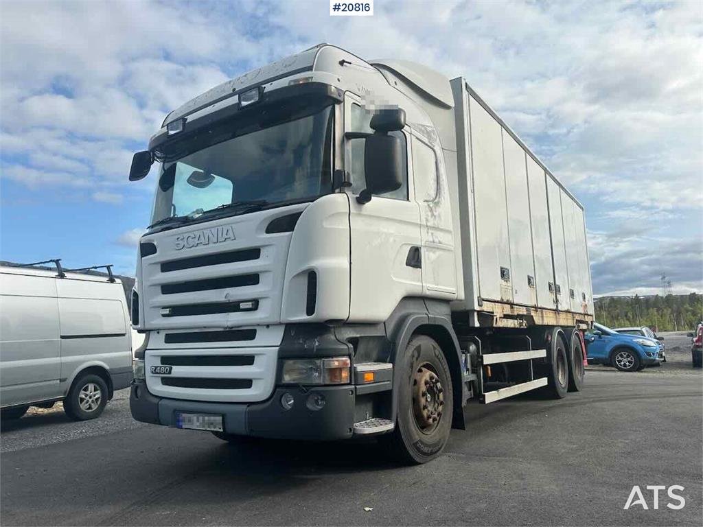Scania R480 3 axle container truck with/ lift 2008 20816 R480 3 axle container truck with/ lift 2008 1