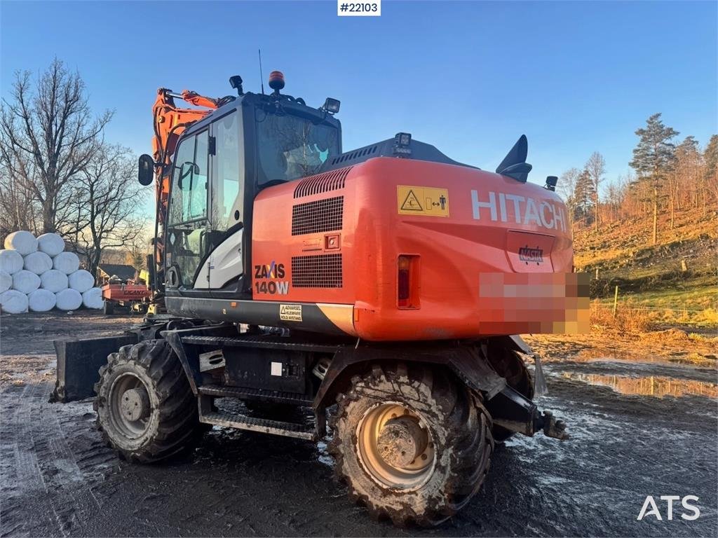 Hitachi ZX140W-5B wheeled excavator with rototilt, 3 bucke 2015 22103 ZX140W-5B wheeled excavator with rototilt, 3 bucke 2...
