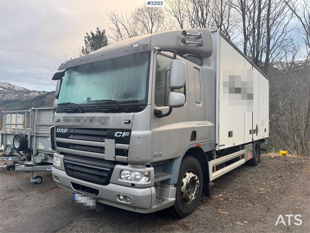 DAF CF75.310 4x2 box truck with full side opening. Onl 2012 22122 DAF CF75.310 4x2 box truck with full side opening. Onl 2...