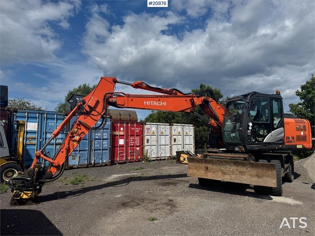 Hitachi ZX140W-5B Wheeled excavator w/ Rototilt and 2 buck 2015 20876 ZX140W-5B Wheeled excavator w/ Rototilt and 2 buck 2...