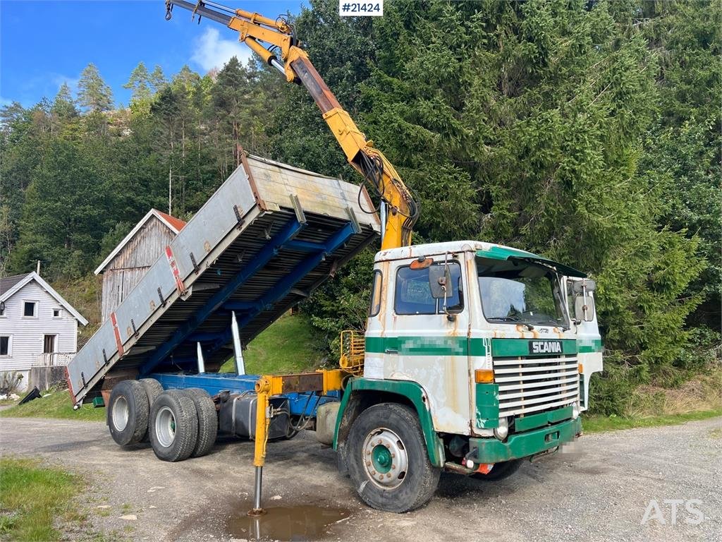 Scania LB 81 6x2 Crane truck w/ 10t/m crane and tipper Re 1978 21424 LB 81 6x2 Crane truck w/ 10t/m crane and tipper Re 19...