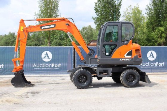 Doosan DX60WN Diesel Wheeled Excavator 39kW 2020 Doosan DX60WN 2020 2 Wheeled Excavators