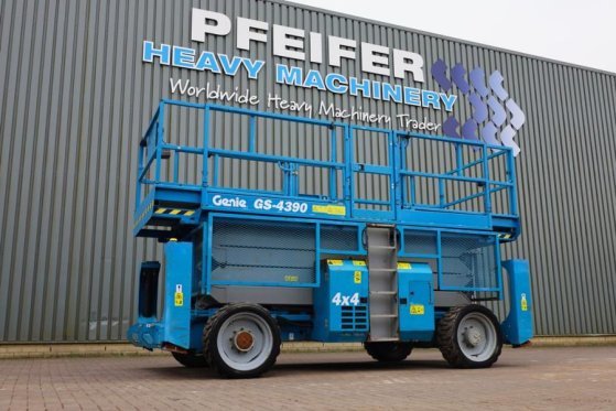 Genie GS4390 Diesel, 4x4 Drive, 15m Working Height, 680k GS4390 Diesel, 4x4 Drive, 15m Working Height, 680k 2012 2 Scissor...