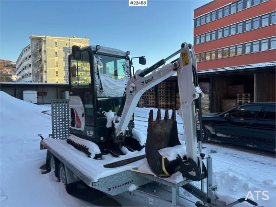 Bobcat E19 mini excavator w/ trailer, digging bucket, san E19 mini excavator w/ trailer, digging bucket, san 2022 2
