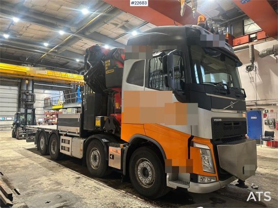 Volvo FH 500 8x2 crane truck w/ 78t/m crane and jib. WAT 3292 2018 2 Crane trucks