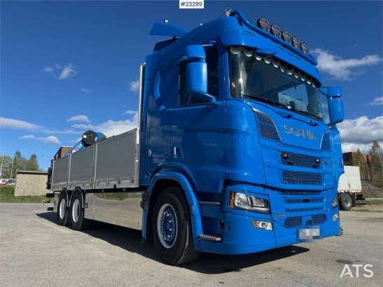 Scania R660 6x4 flatbed truck with rear-mounted 23 tonne- R660 6x4 flatbed truck with rear-mounted 23 tonne- 2025 2 Crane ...