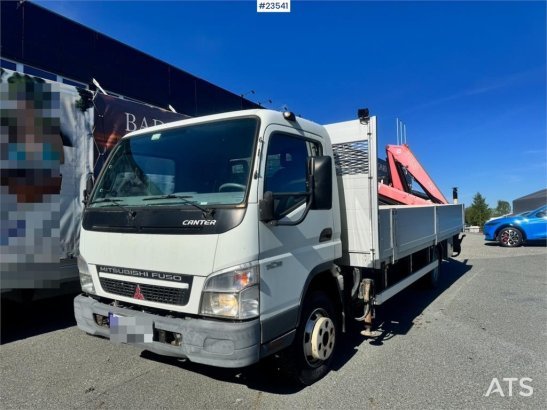 Mitsubishi Fuso Canter Flatbed Truck with Rear-Mounted Crane Fuso Canter Flatbed Truck with Rear-Mounted Crane 2010 2