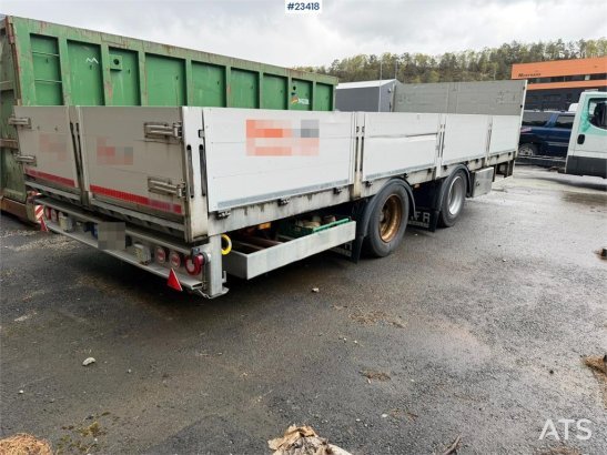 HFR 2 akslet galvanized flat trailer with folding side HFR 2 akslet galvanized flat trailer with folding side 2013 2 Flatb...